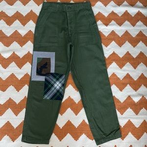 Atelier & Repairs Army Patchwork Pants NWOT